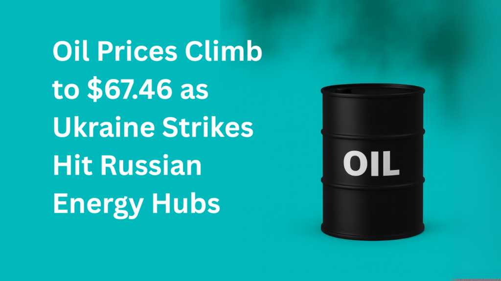 Oil Prices Climb to $67.46 as Ukraine Strikes Hit Russian Energy Hubs