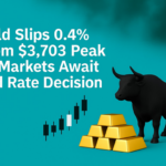 Gold Slips 0.4% From $3,703 Peak as Markets Await Fed Rate Decision