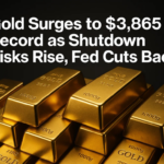 Gold Surges to $3,865 Record as Shutdown Risks Rise, Fed Cuts Backed