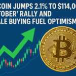 Bitcoin Jumps 2.1% to $114,000 as ‘Uptober’ Rally and Whale Buying Fuel Optimism