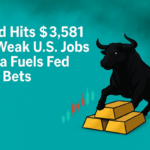 Gold Hits $3,581 as Weak U.S. Jobs Data Fuels Fed Cut Bets