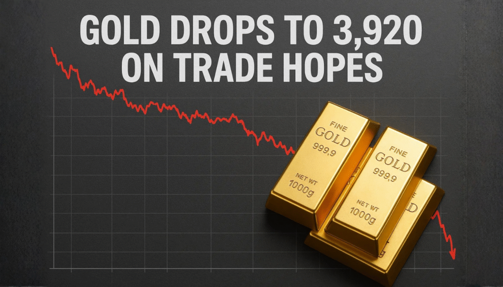 Gold Falls 1.6% to $3,920 as U.S.-China Trade Optimism Erodes Safe-Haven Demand