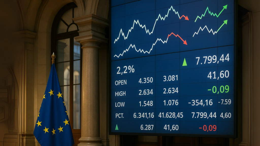 European Markets Mixed as Shutdown Looms and Inflation Nears 2.2%