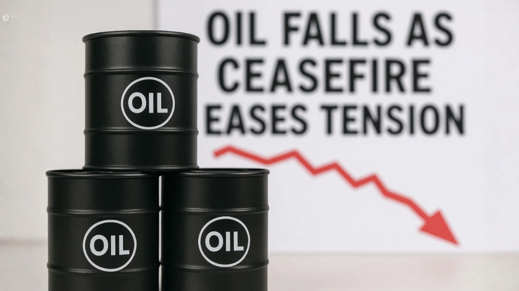 Oil Falls 0.6% as Gaza Ceasefire and Strong Dollar Cool Market Tensions
