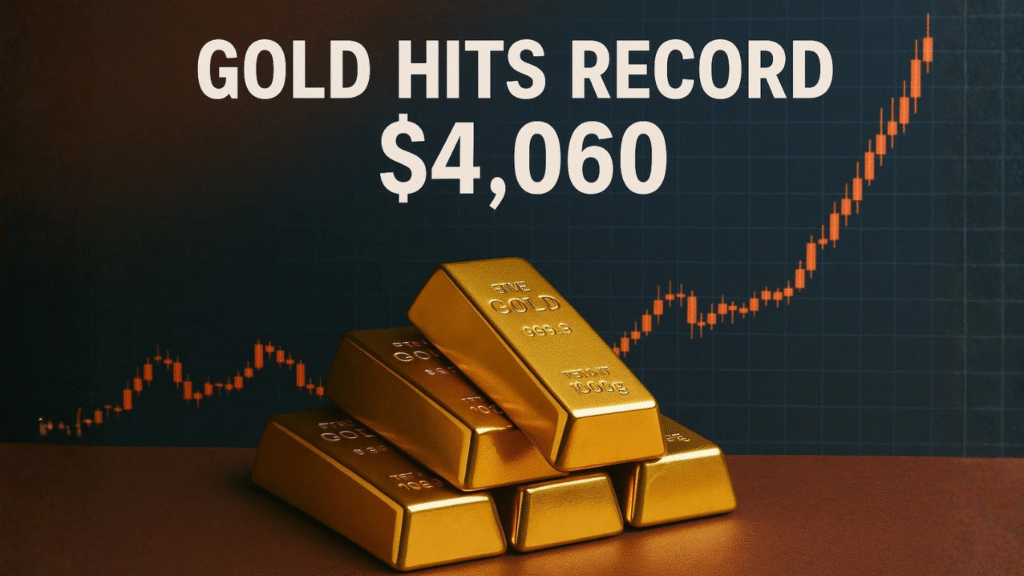 Gold Surges to Record $4,060 as Fed Cut Bets and Trade Tensions Mount