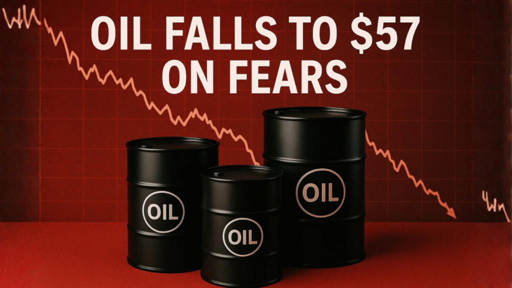 Oil Slumps to $57 as Trump-Putin Talks Spark Oversupply Fears