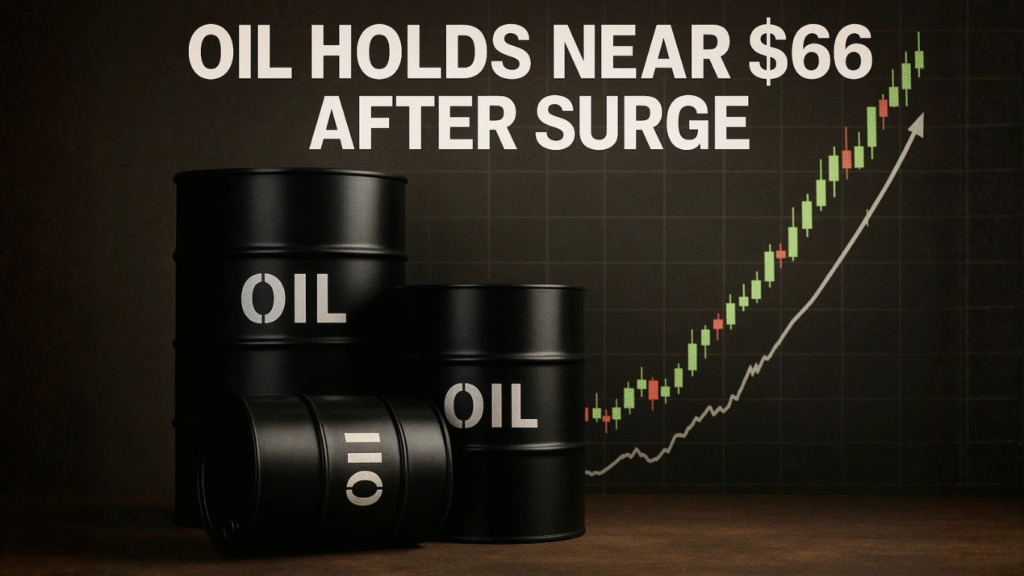 Oil Holds Near $66 as Russia Sanctions Spark 7% Weekly Surge