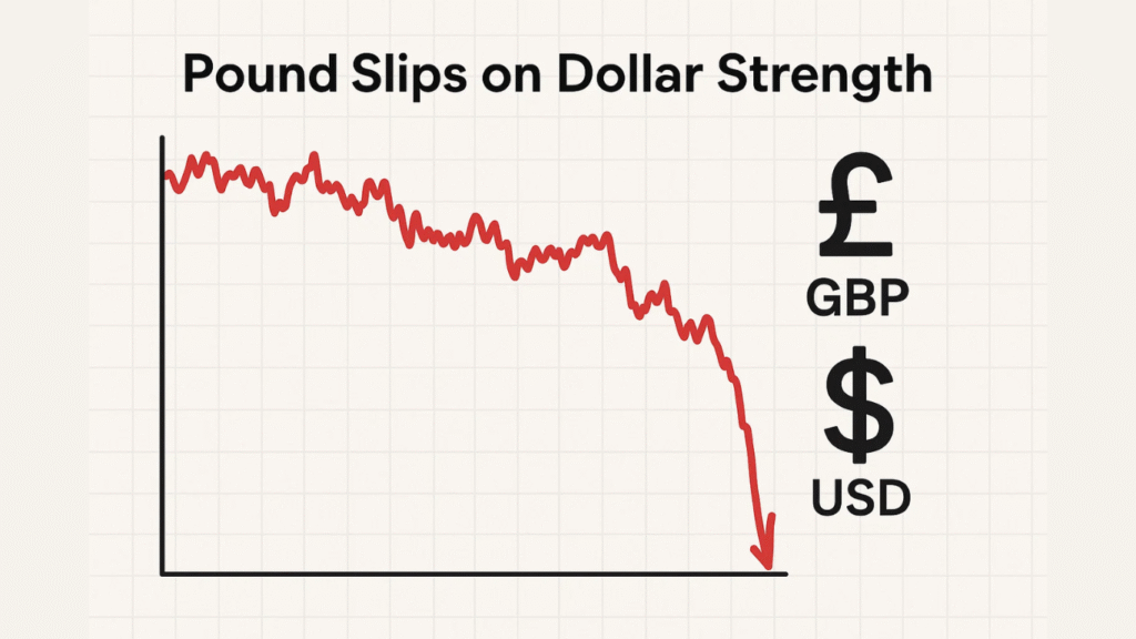 GBP/USD Slips 0.3% Below 1.3450 as Stronger Dollar Caps Sterling Gains