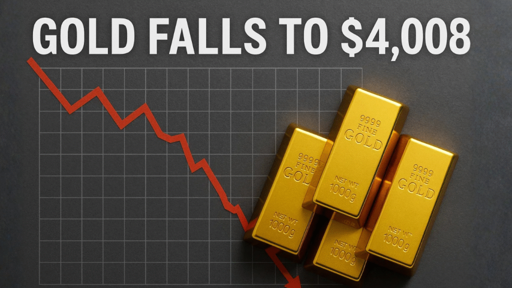 Gold Dips to $4,008 as Fed’s Caution and Trade Optimism Cut Safe-Haven Demand