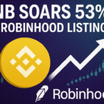 Robinhood Adds Binance Coin as BNB Jumps 53%, Beating Bitcoin and Ethereum