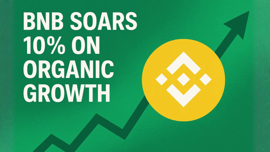 BNB Surges 10% as CZ Credits Organic Growth, No Market Maker Support