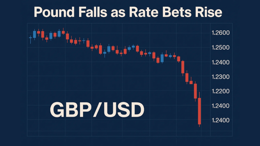 GBP/USD Slips 0.6% to 1.3250 as BoE Rate Cut Bets Rise, Fed Decision Eyed