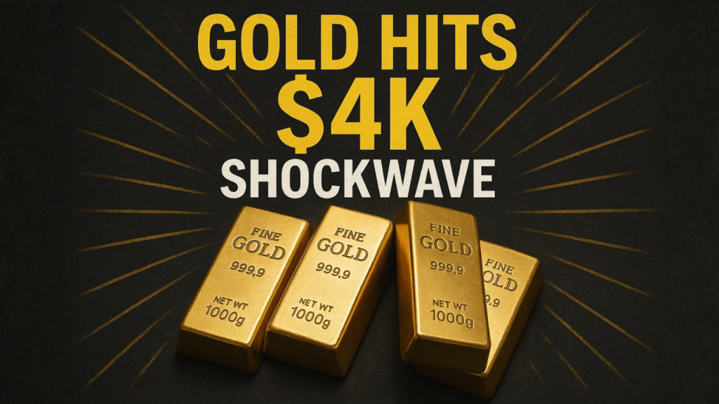 Gold Nears $4,000/oz as Political Unrest and Rate Cut Bets Lift Demand