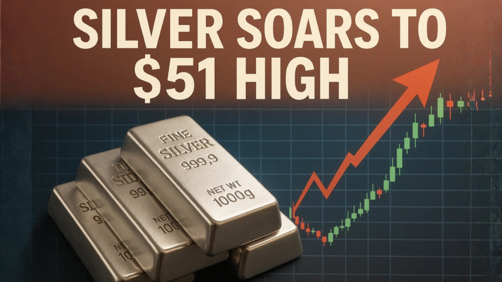 Silver Soars 75% to $51—Its Highest Level Since 1980 Supply Crunch