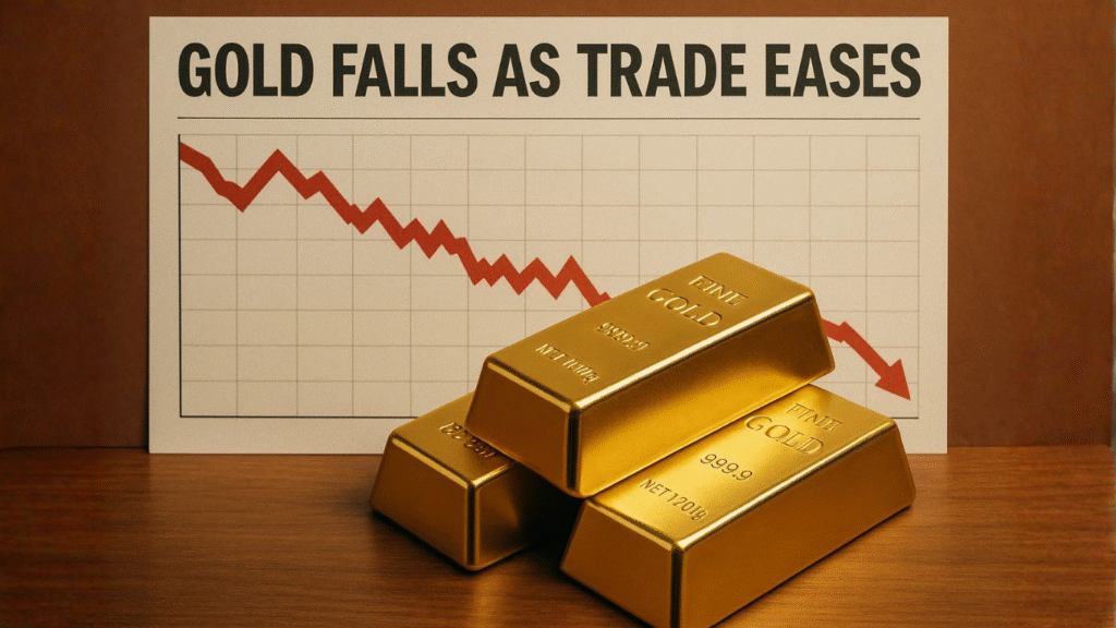 Gold Drops 1.3% to $4,060 as U.S.–China Trade Easing Dents Haven Demand