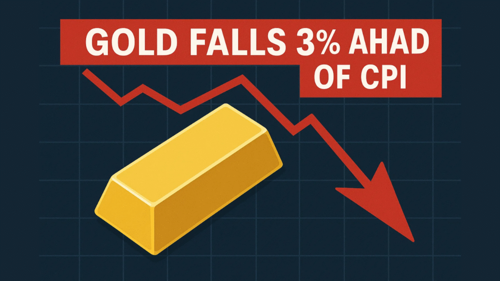 Gold Slides 3% in 10-Week First Weekly Drop as U.S. CPI Looms