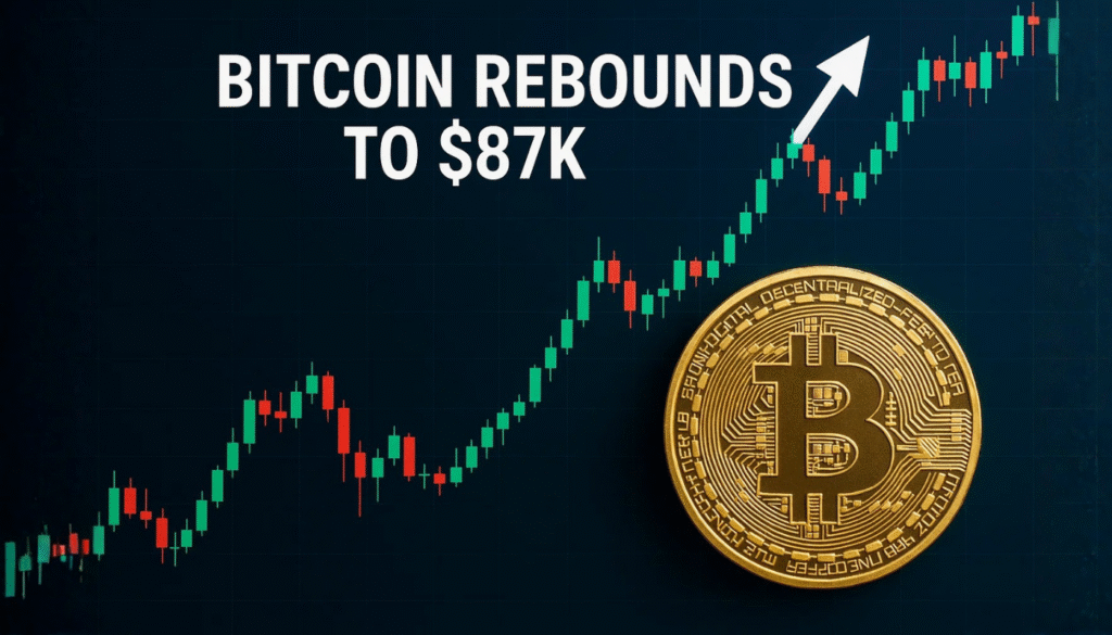 Bitcoin Rebounds 1.4% to $87K After $4.34B ETF Outflows Deepen Market Strain