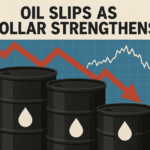 Oil Slips 0.1% to $64.38 as Strong Dollar, Market Rout Pressure Prices