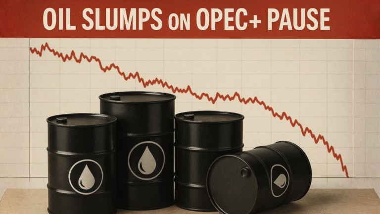 Oil Drops 1.7% to $60 as OPEC+ Pause Fuels Global Supply Surplus Fears