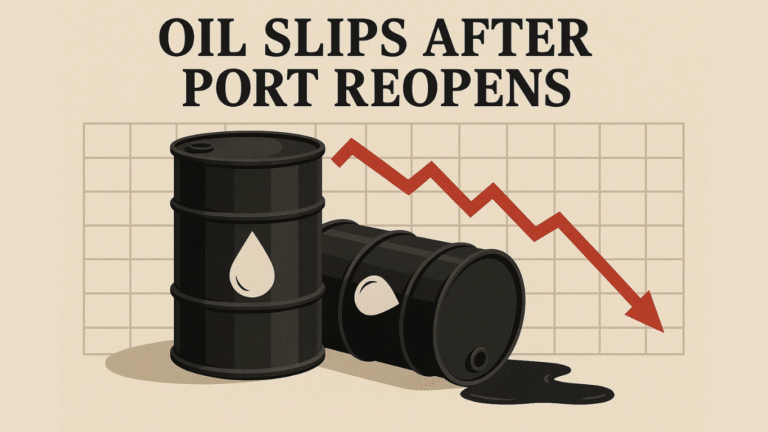 Oil Slips 0.7% as Novorossiysk Restarts and 2% Global Supply Comes Back