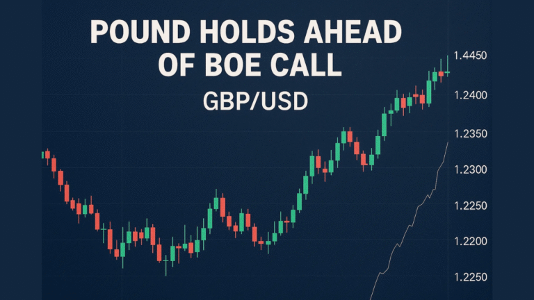 GBP/USD Steadies Above 1.3050 as Markets Await Bank of England Decision