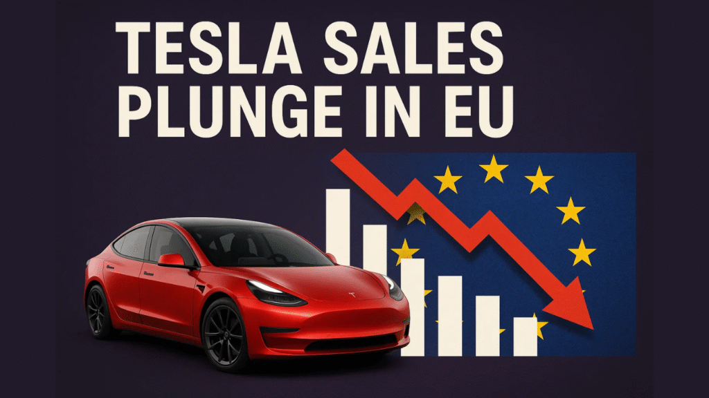 Tesla’s EU Sales Plunge 48.5% as BYD Surges Past 17,000 Monthly Deliveries