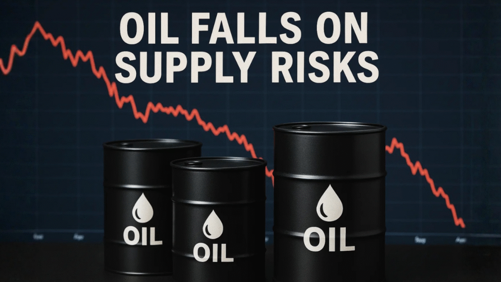 Oil Falls 2.2% as U.S. Push for Peace Raises Supply Risks and Hits Sentiment