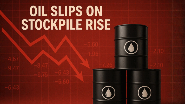Oil Slips 0.7% as U.S. Stockpiles Rise but Russia Sanctions Tighten Supply