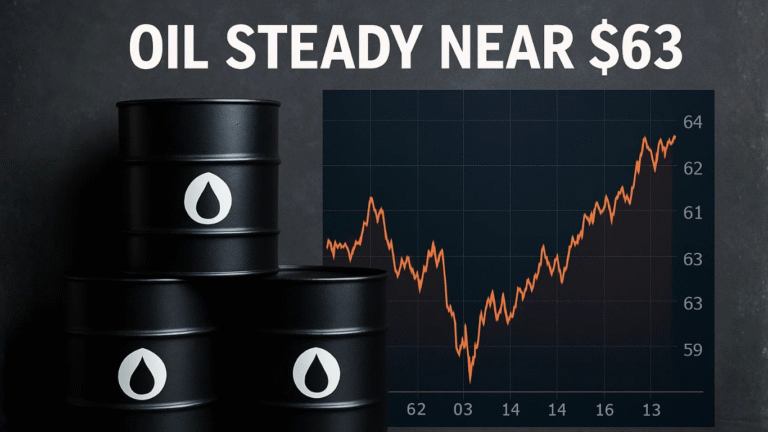Oil Holds Near $63 as Peace Talks Progress and OPEC+ Eyes 2026 Output
