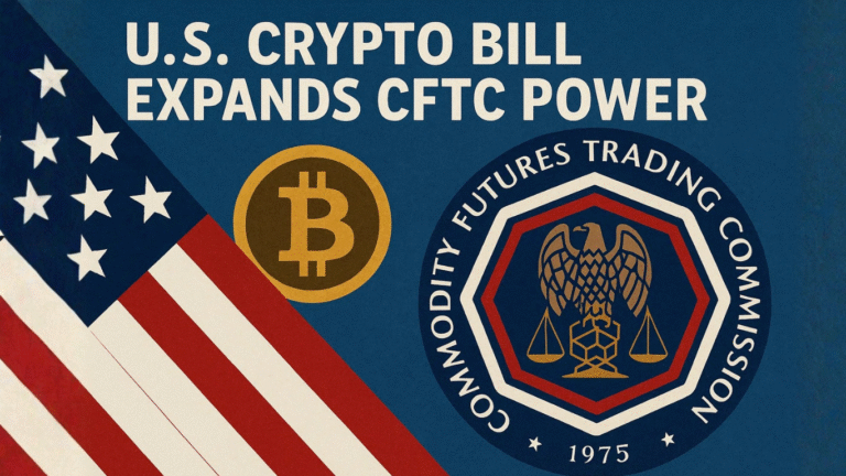 U.S. Draft Crypto Bill Grants CFTC Wider Control, Defines Bitcoin as Commodity
