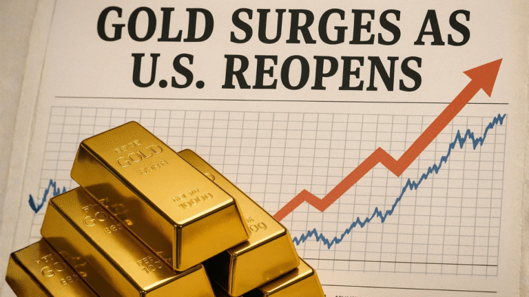 Gold Surges to $4,210 as US Government Reopens, Markets Eye Fed Shift