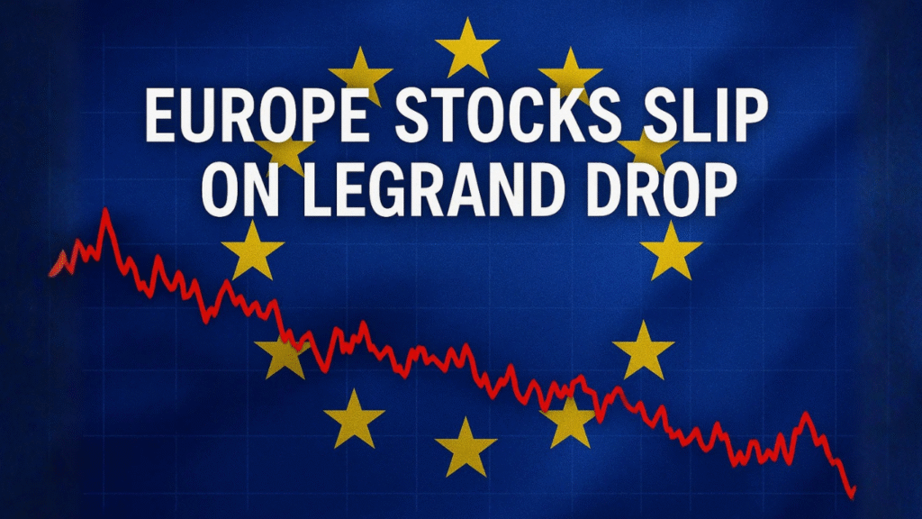 European Stocks Fall 0.2% as Legrand Slides 11% on Weak Sales