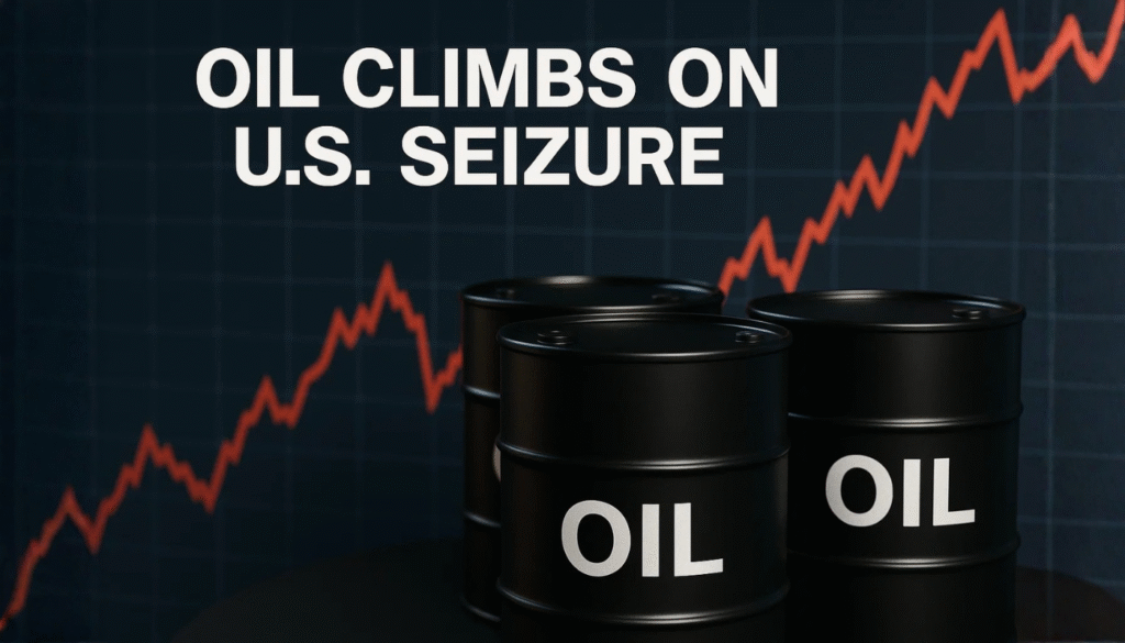 Oil Prices Climb 0.5% as U.S. Seizes Venezuelan Tanker and Crude Stocks Fall