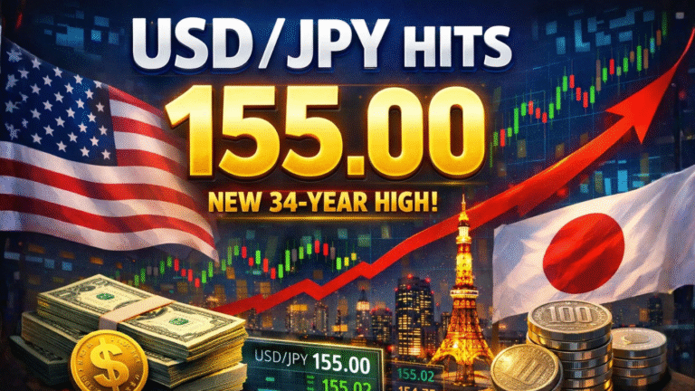 USD/JPY Hits 155.00 as Yen Weakens Ahead of BoJ Rate Decision Friday