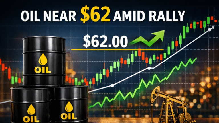 Oil Holds Near $62 as 5-Day Rally Meets U.S. 4.3% Growth, Venezuela Risks