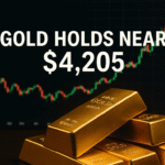 Gold Holds Near $4,205 as 90% Fed Rate-Cut Odds Shape Market Sentiment