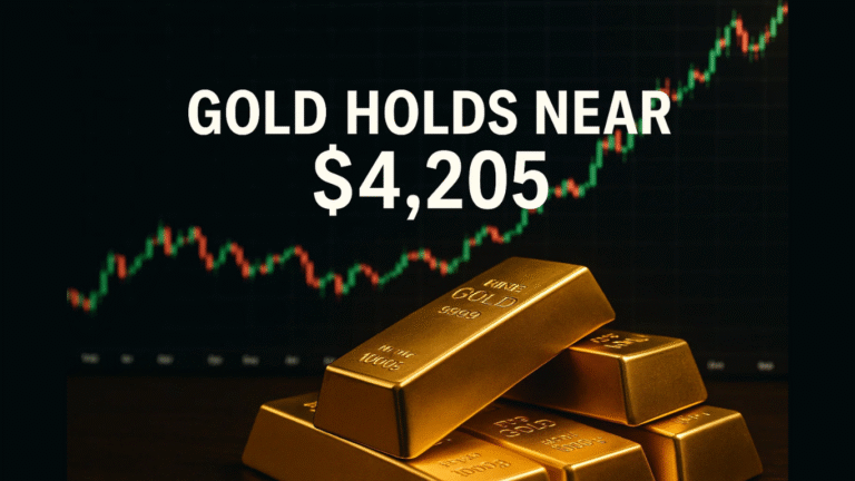 Gold Holds Near $4,205 as 90% Fed Rate-Cut Odds Shape Market Sentiment