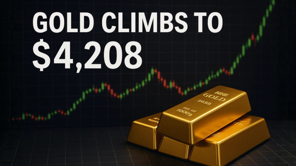 Gold Climbs 0.3% to $4,208 as Dollar Weakens Ahead of Fed Meeting