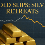 Gold Slips 0.5% as Markets Absorb Fed Outlook; Silver Retreats From $62.88 Peak