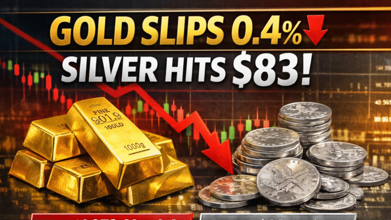 Gold Slips 0.4% From Record as Silver Jumps to $83 Peak