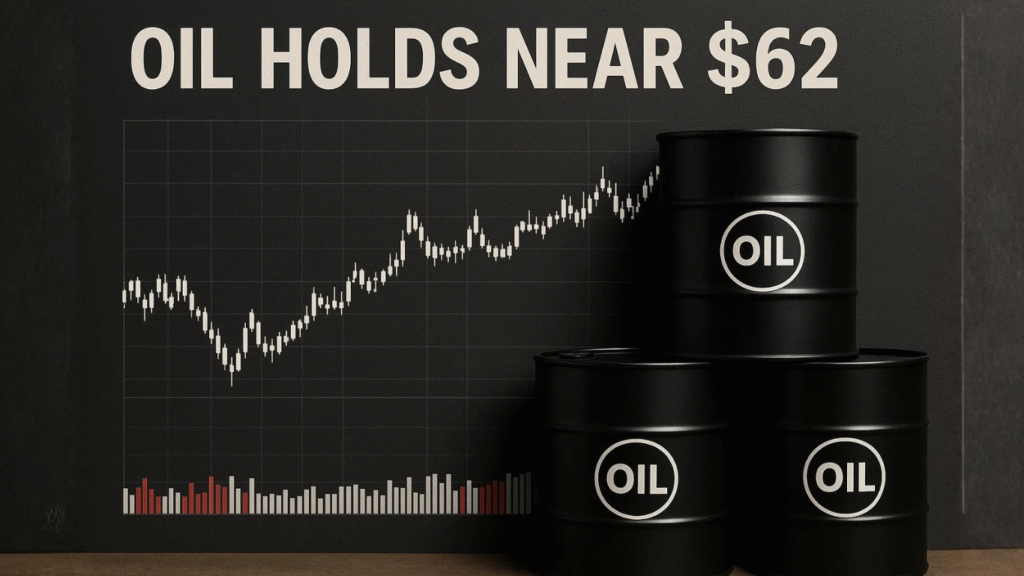 Oil Holds Near $62 as Market Weighs Supply Glut and Ukraine Peace Signals