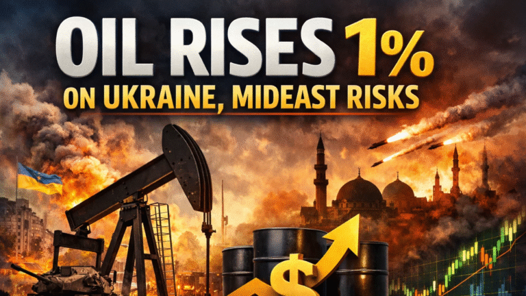 Oil Gains 1% as $61 Brent Reflects Ukraine and Mideast Risks