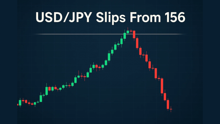 USD/JPY Slips 0.5% From 156.00 as Fed Cut Bets Rise and BoJ Signals Hikes