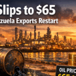 Oil Slips to $65 as Venezuela Restarts Exports; Iran Unrest Lifts Risk Premium