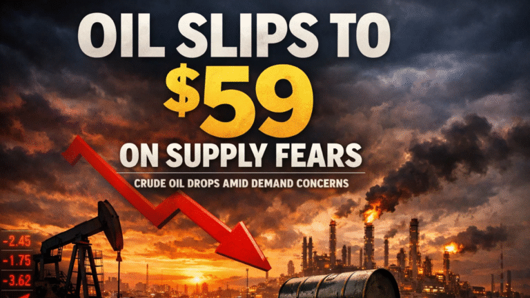 Oil Slides to $59 as IEA Supply Warning Looms Amid Greenland Trade Tensions