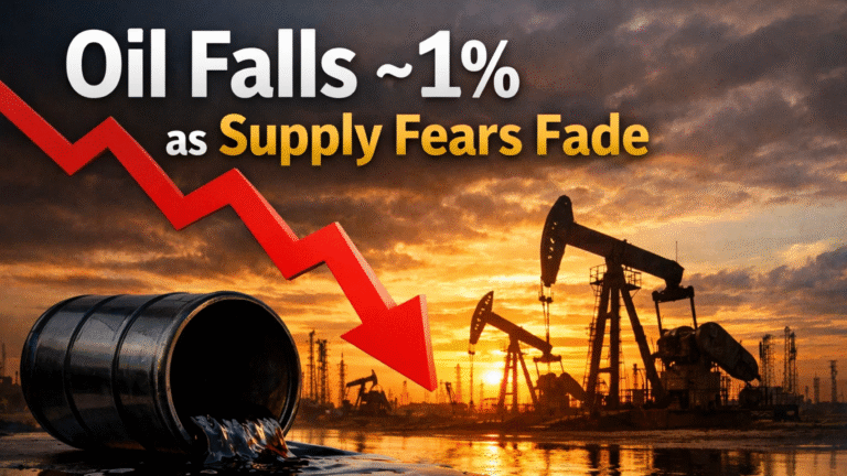 Oil Falls ~1% to $58–$63 as Iran Unrest Eases and Supply Fears Fade