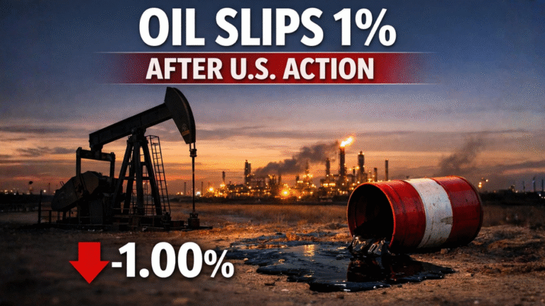 Oil Slides 1% After U.S. Seizes Maduro, Fueling Supply Fears in 2026