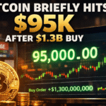 Bitcoin Briefly Hits $95,000 After $1.3B Strategy Buy as U.S. Demand Lags