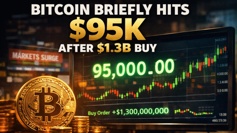 Bitcoin Briefly Hits $95,000 After $1.3B Strategy Buy as U.S. Demand Lags