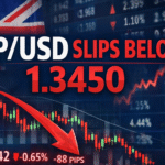 GBP/USD Slips Below 1.3450 as Markets Eye US Retail Sales, Fed Signals